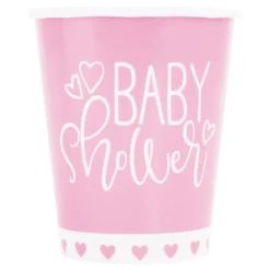 Pahvimukit Baby Shower Vaaleanpunainen