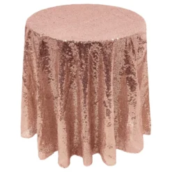 Paljettipöytäliina Pyöreä Ruusukulta