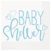 Paperiset Lautasliinat Sininen Baby Shower