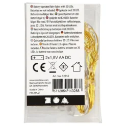 Paristokäyttöinen LED Valonauha Kulta
