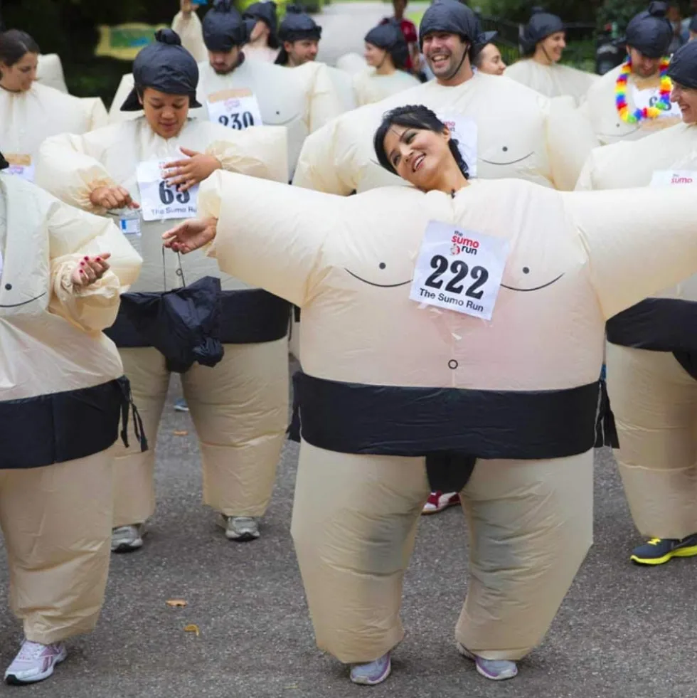 Puhallettava Sumo Naamiaisasu
