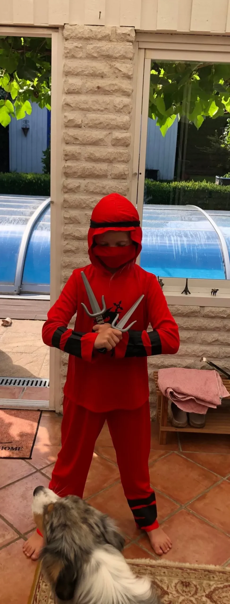 Punainen Ninja Lasten Naamiaisasu