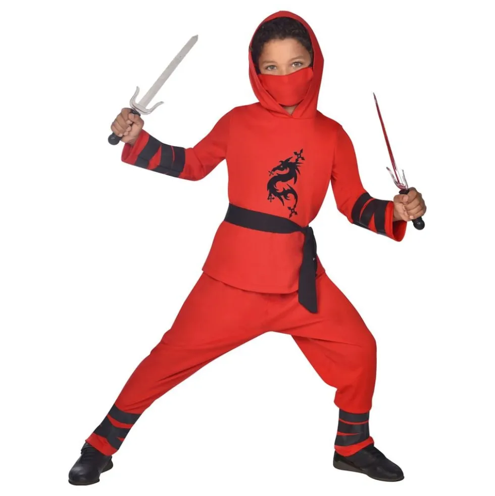 Punainen Ninja Lasten Naamiaisasu