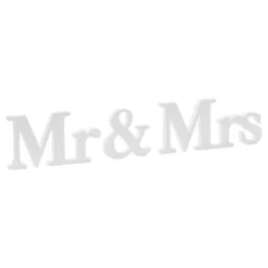 Puukirjaimet Valkoinen Mr & Mrs