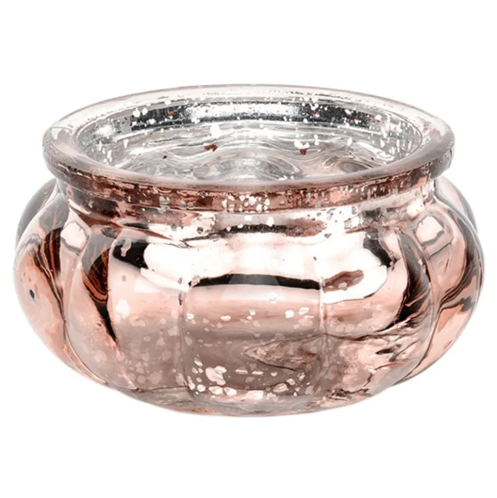 Pyöreät Rosékultaiset Ljuslyktor-kynttilälyhdyt