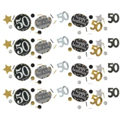 Pöytäkonfetti 50 Hopea/Kulta Kimalle