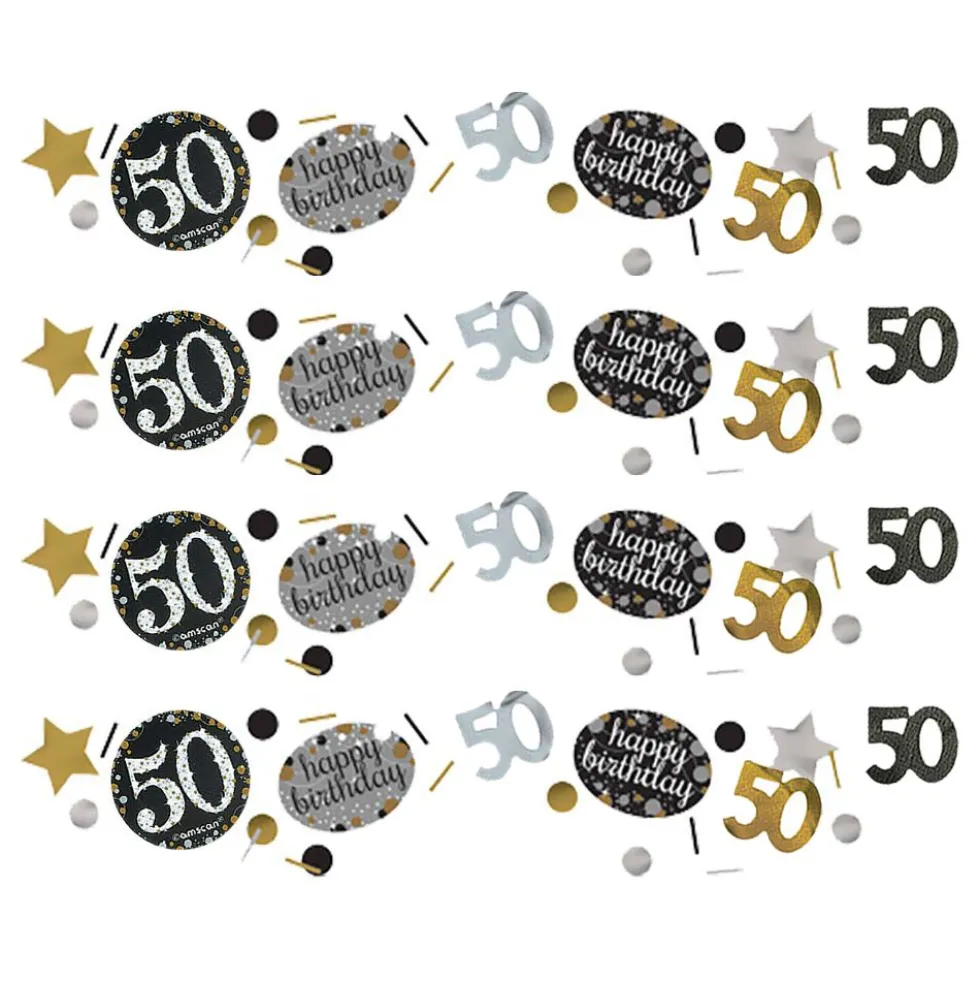Pöytäkonfetti 50 Hopea/Kulta Kimalle