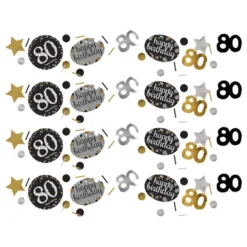 Pöytäkonfetti 80 Hopea/Kulta Kimalle