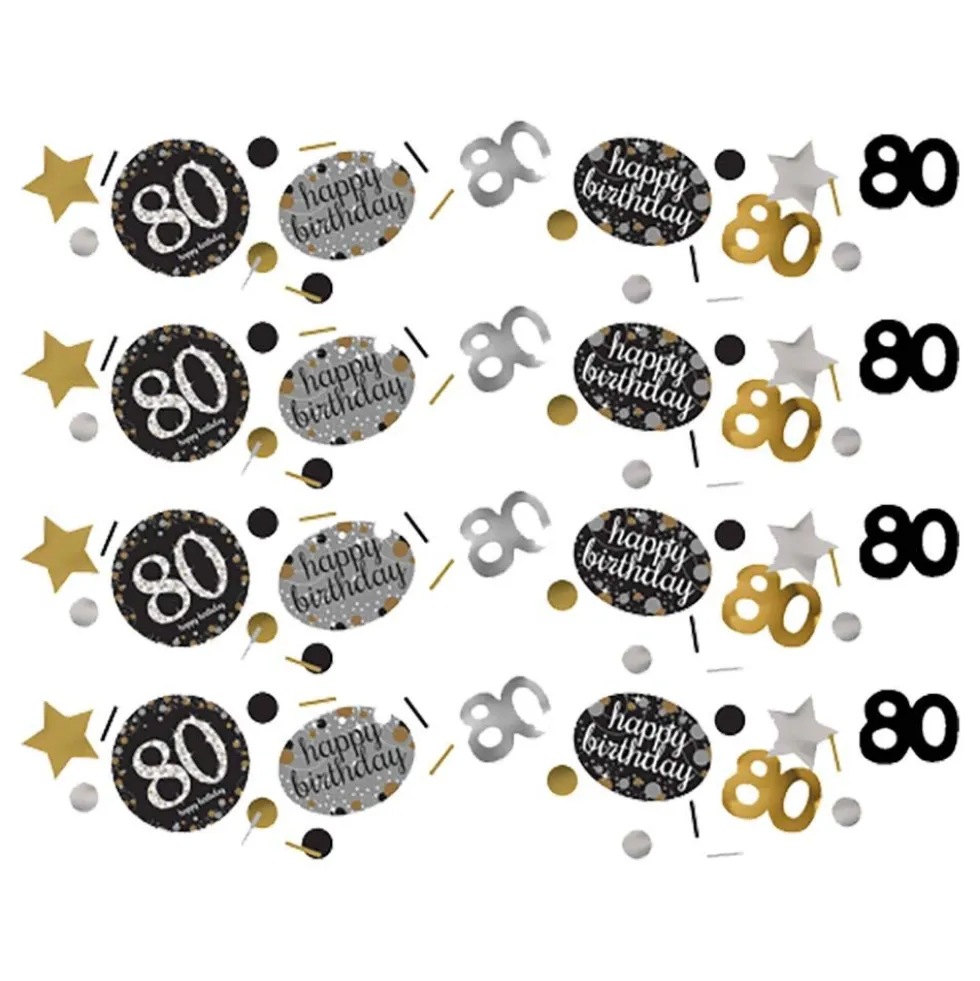 Pöytäkonfetti 80 Hopea/Kulta Kimalle