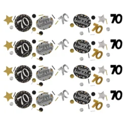 Pöytäkonfetti 70 Hopea/Kulta Kimalle
