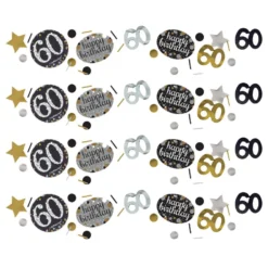 Pöytäkonfetti 60 Hopea/Kulta Kimalle