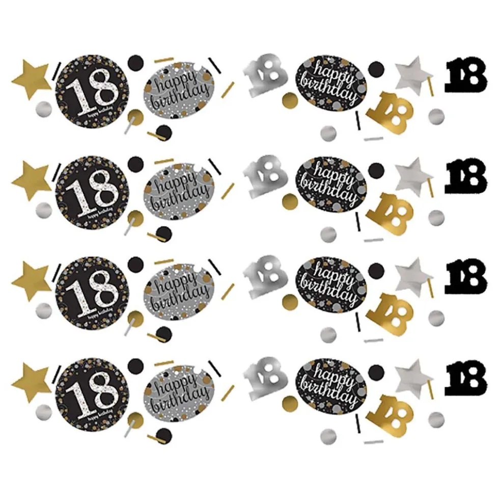 Pöytäkonfetti 18 Hopea/Kulta Kimalle