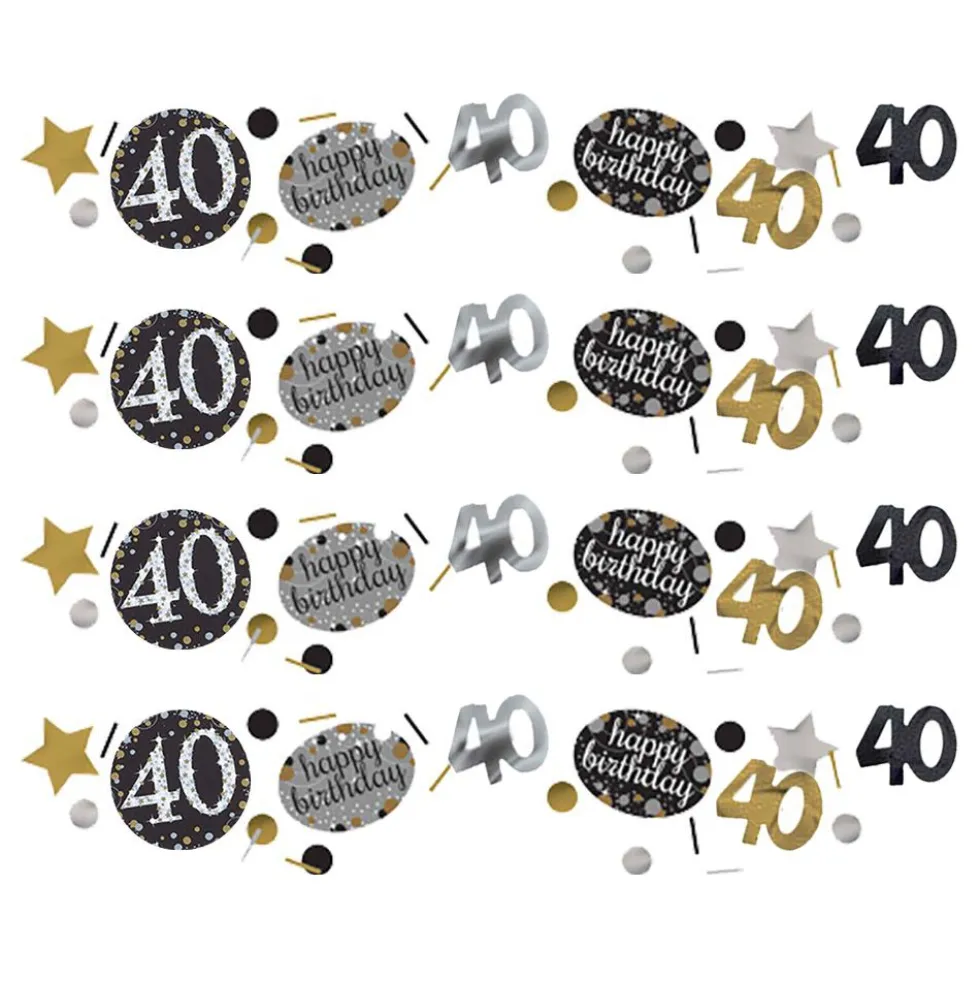 Pöytäkonfetti 40 Hopea/Kulta Kimalle
