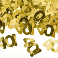 Pöytäkonfetti Numero 40 Kulta Metallic