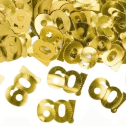 Pöytäkonfetti Numero 60 Kulta Metallic