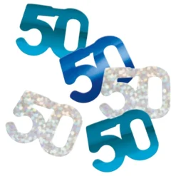 Pöytäkonfetti 50 Sininen/Hopea