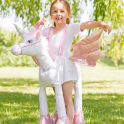 Ratsastava Unicorn Äänellä & Valolla Lasten Naamiaisasu