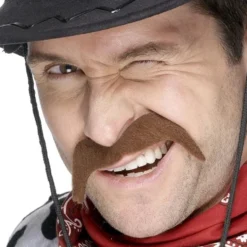 Ruskea Cowboy Viikset