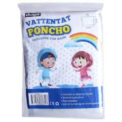 Sadeponcho Läpinäkyvä Lapsille