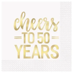 Servetit Cheers to 50 Years Kulta
