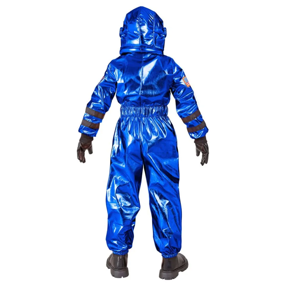 Sininen Metallic Astronautti Lasten Naamiaisasu