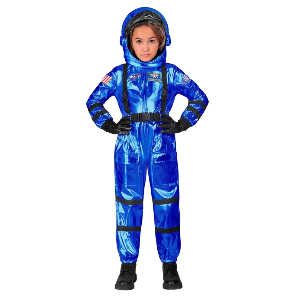 Sininen Metallic Astronautti Lasten Naamiaisasu