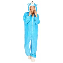 Sininen Nalle Onesie Naamiaisasu