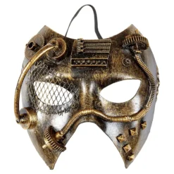 Steampunk Musta/Kulta Puolinaamio