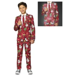 Suitmeister Boys Christmas Red Icons Light Up Puku