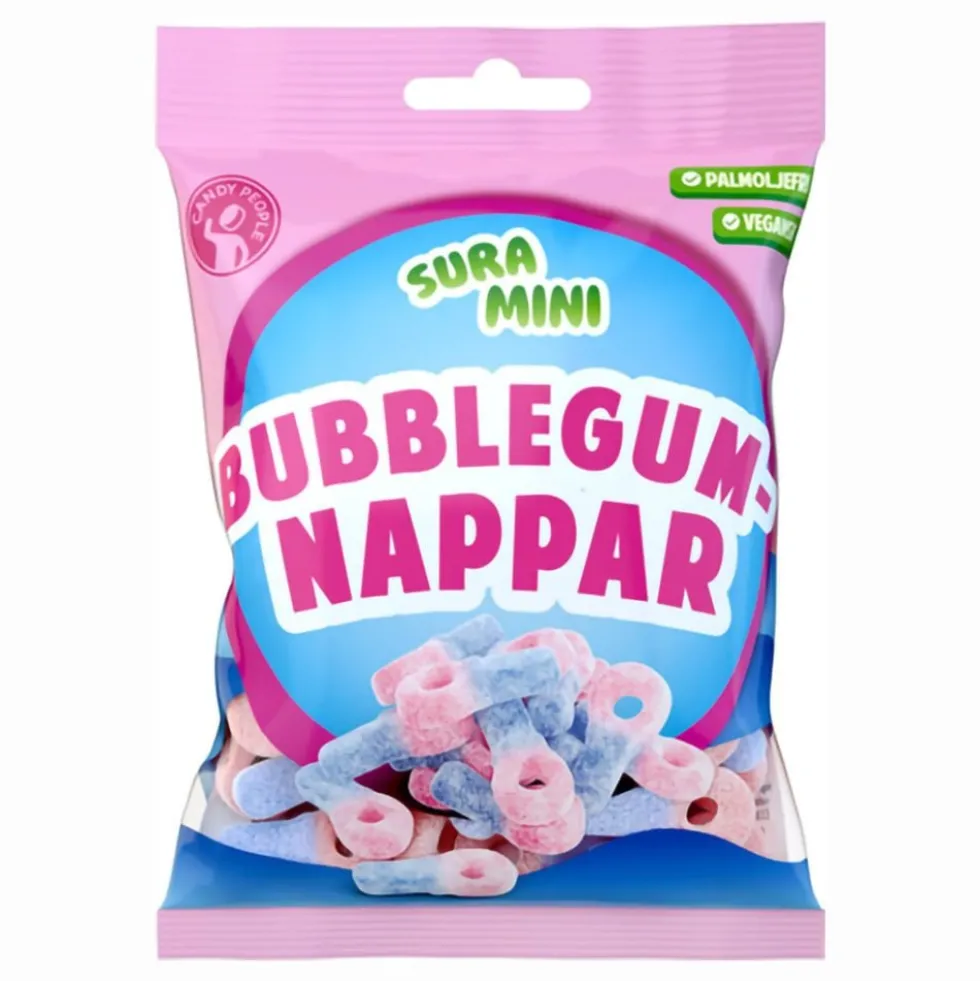 Sura Mini Bubblegumnappar Suurpakkaus