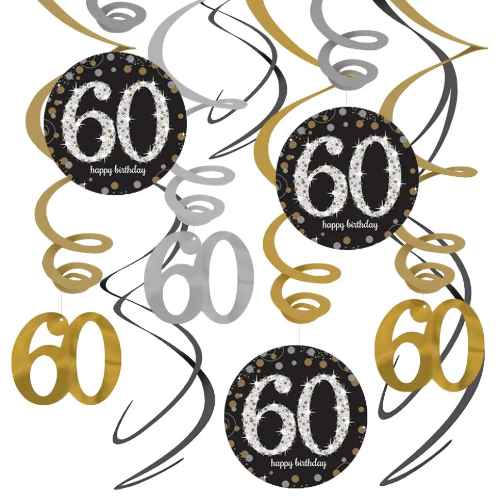 Swirls 60 Kulta/Hopea Roikkuva Koriste