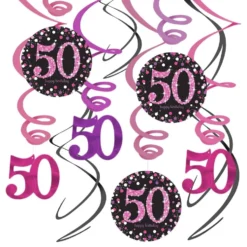 Swirls 50 Vaaleanpunainen Riippuva Koriste