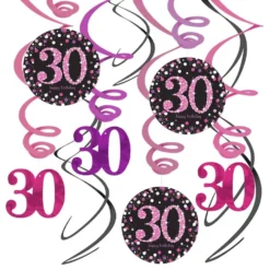 Swirls 30 Vaaleanpunainen Riippuva Koriste