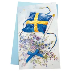 Syntymäpäiväkortti Sverige Setelitaskulla