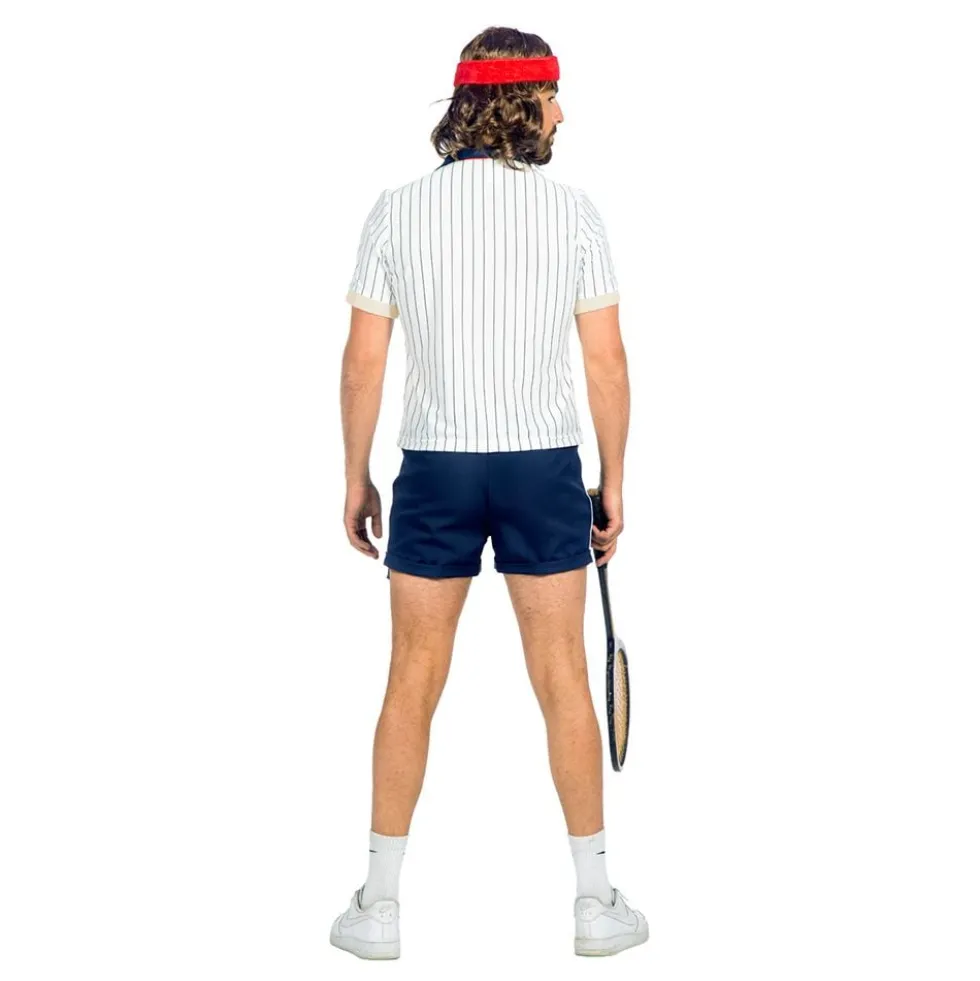 Tennispelaaja Retro Miesten Naamiaisasu