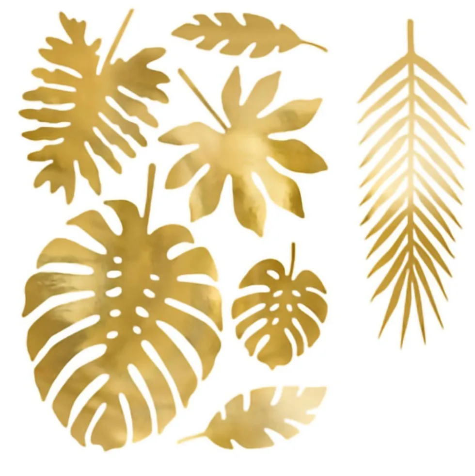 Trooppiset Lehdet Kultainen Metallic