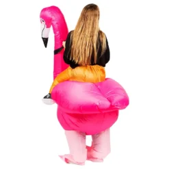 Täytettävä Ratsastava Flamingo Naamiaisasu