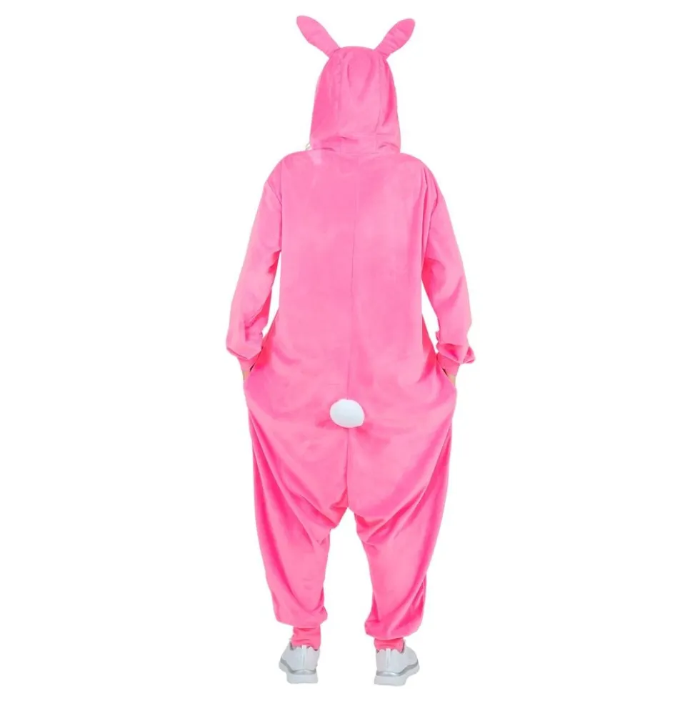 Vaaleanpunainen Kani Onesie Naamiaisasu