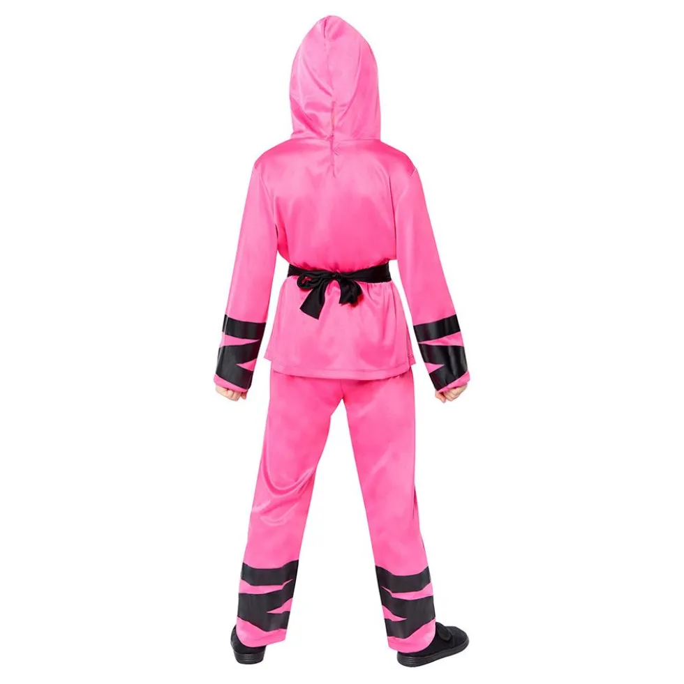 Vaaleanpunainen Ninja Lasten Naamiaisasu