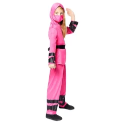 Vaaleanpunainen Ninja Lasten Naamiaisasu