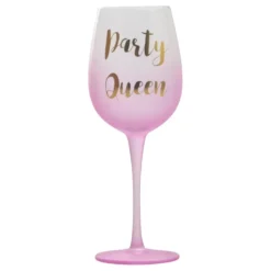 Vaaleanpunainen Viinilasi Party Queen