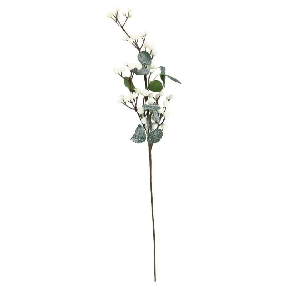 Valkoinen tekokoristeoksabuketti marjoilla