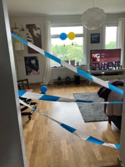 Varoitusnauha Sininen/Valkoinen Poliisin