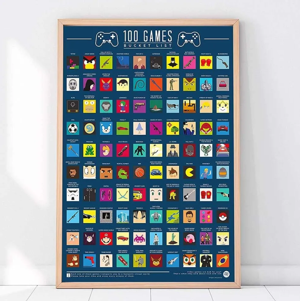 100 Video Games Bucket List Raaputustaulu