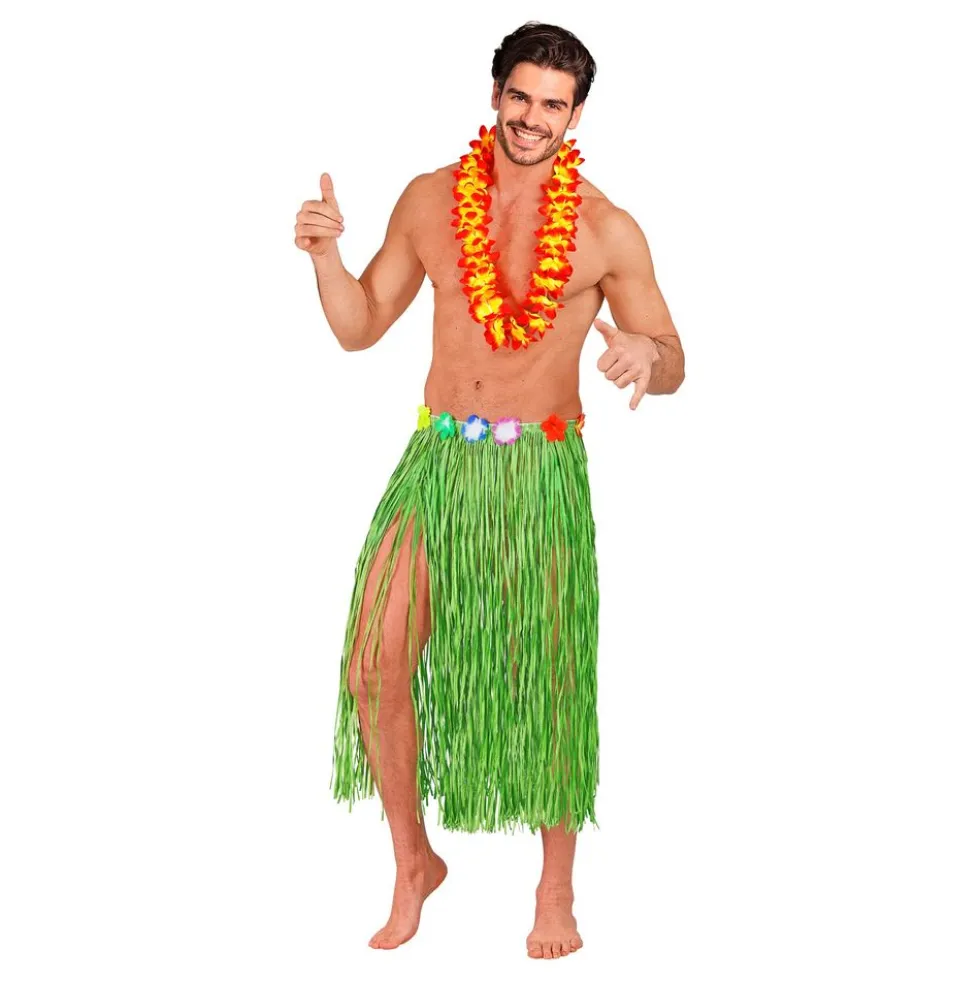 Vihreä Havaijihame Kukilla
