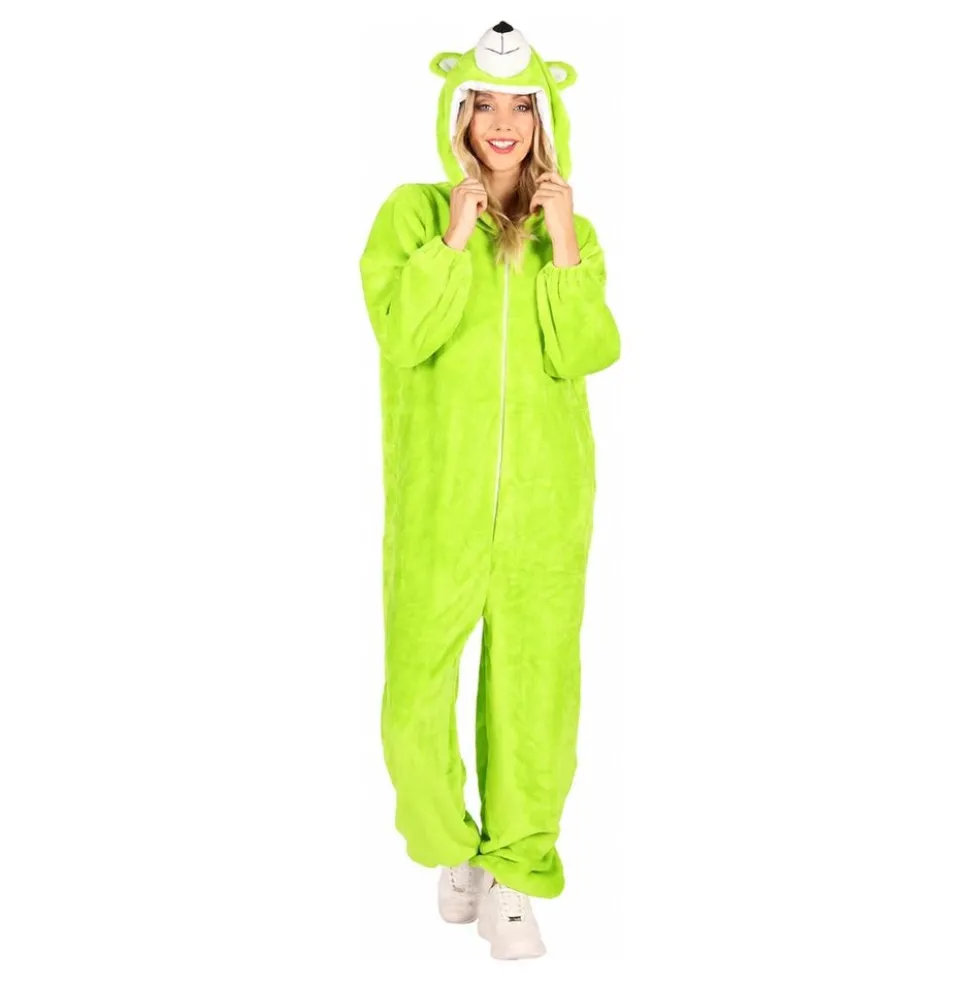 Vihreä Karhu Onesie Naamiaisasu