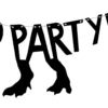 Viirinauha Dino Party Musta