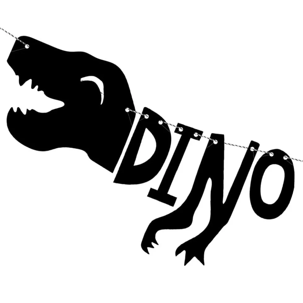 Viirinauha Dino Party Musta