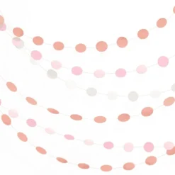 Viirinauhat Ympyrät Ruusukulta Blush