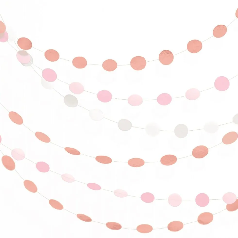 Viirinauhat Ympyrät Ruusukulta Blush